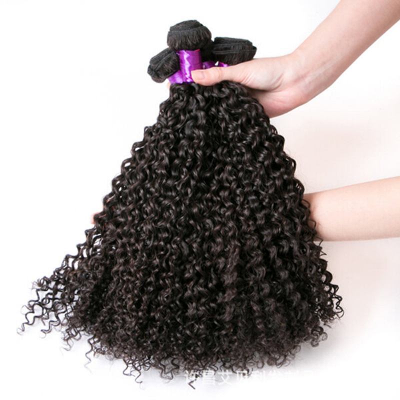 1 Πακέτο Brazilian Kinky Curly Virgin Human Hair Weaving Natural Color