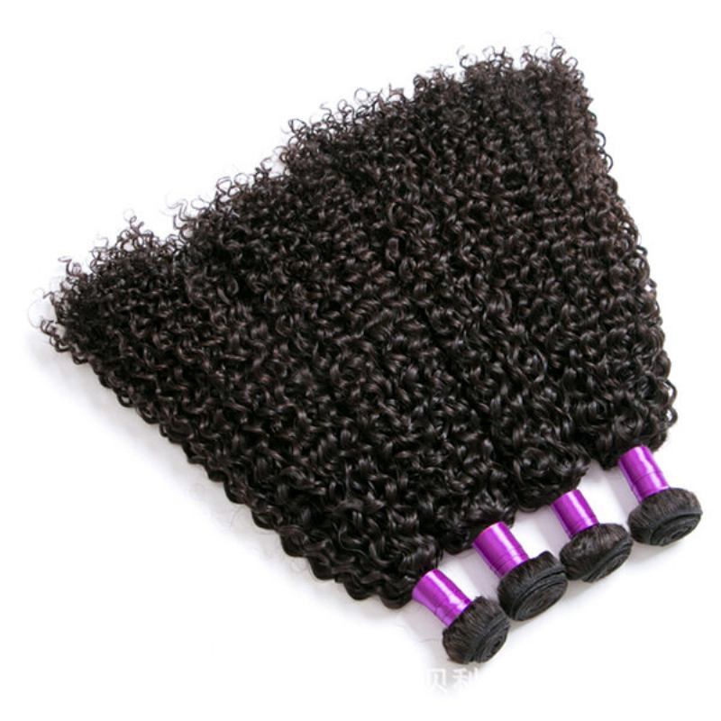 1 Πακέτο Brazilian Kinky Curly Virgin Human Hair Weaving Natural Color