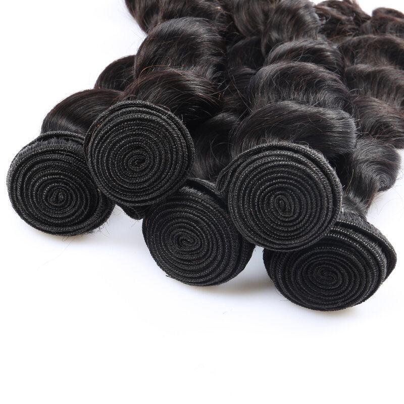 1 Πακέτο Brazilian Loose Wave Virgin Hiar Weave Φυσικές Μαύρες Ανθρώπινες Επεκτάσεις Μαλλιών