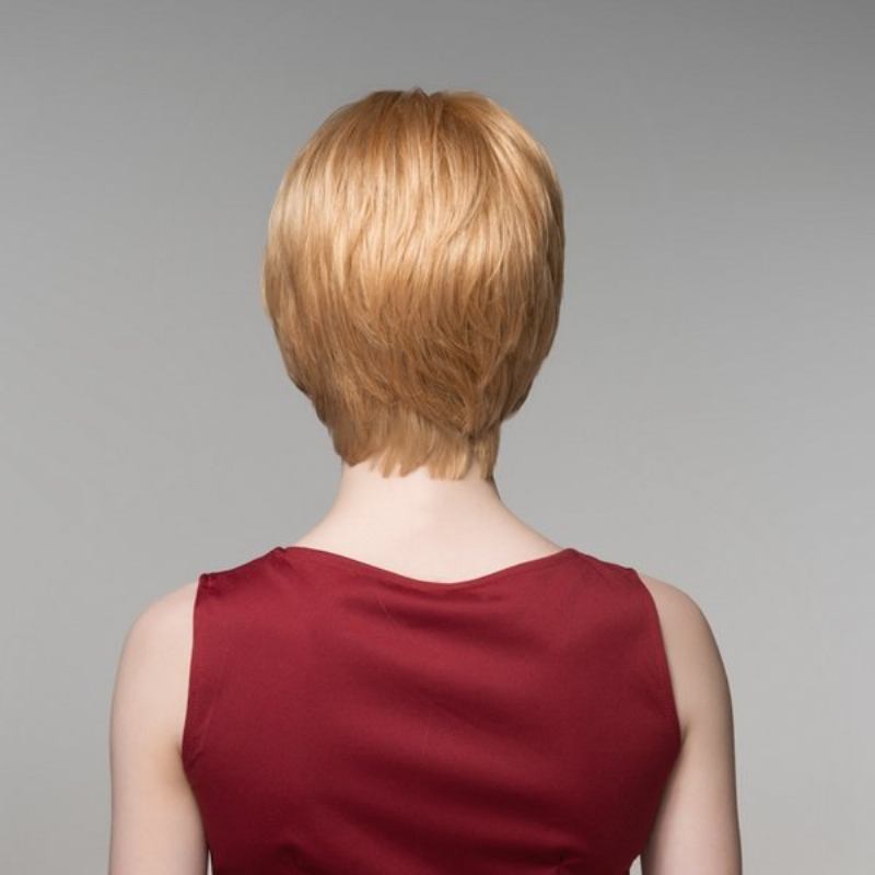 12 Χρώματα Short Strate Side Bang Human Hair Περούκα Virgin Remy Mono Top Capless