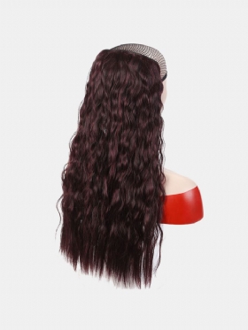 3 Χρώματα Μακριά Σγουρά Μαλλιά Extensions Chemical Fiber 5 Clip No-trace Κομμάτι Περούκας