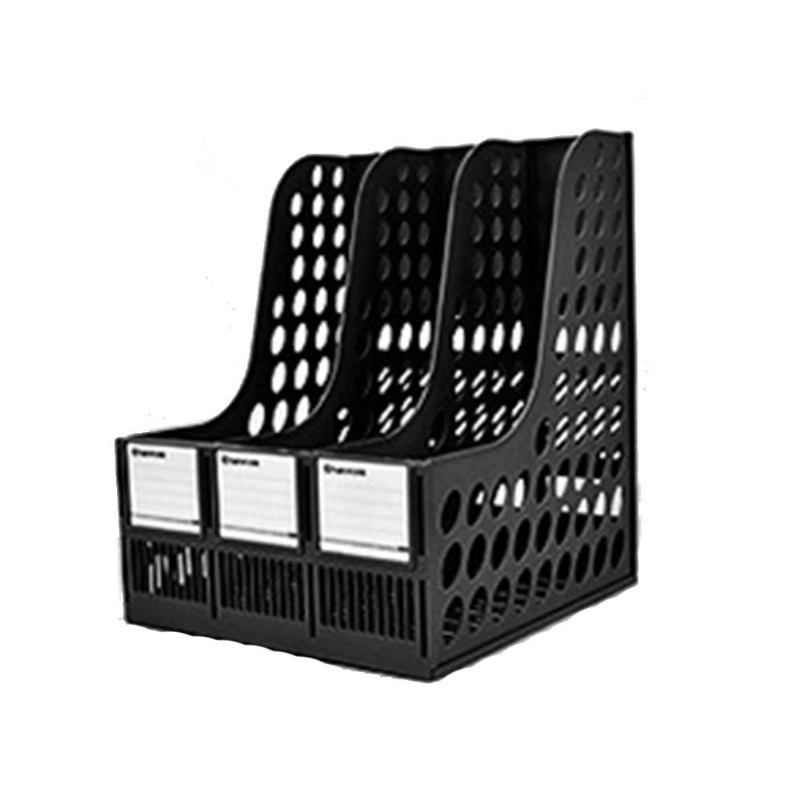 Βάση Θήκης Αρχείων - Plastic Desk File Holder Rack Organizer 3 Υποενότητες Αποθήκευση Εγγράφων