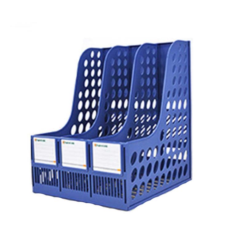 Βάση Θήκης Αρχείων - Plastic Desk File Holder Rack Organizer 3 Υποενότητες Αποθήκευση Εγγράφων