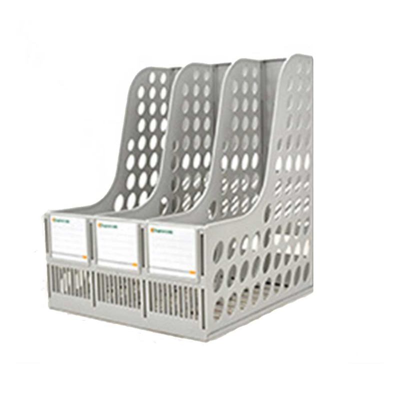 Βάση Θήκης Αρχείων - Plastic Desk File Holder Rack Organizer 3 Υποενότητες Αποθήκευση Εγγράφων