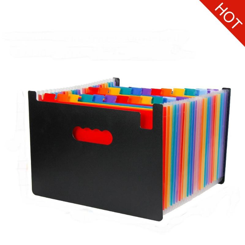 Επέκταση File Organizer Με 24 Τσέπες Για Γραφείο/επιχειρήσεις/μελέτη Μεγάλη Χωρητικότητα Multicolor A4 Ακορντεόν