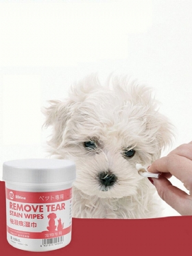 100 Τμχ/σετ Υγρά Μαντηλάκια Για Τα Μάτια Για Κατοικίδια Χάρτινες Πετσέτες Καθαρισμού Για Σκύλους Για Τα