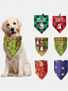 6 Τμχ Χριστουγεννιάτικο Κατοικίδιο Τρίγωνο Κασκόλ Πετσέτα Σάλιου Κατοικίδιου Ζώου Διπλής Όψεως Προμήθειες Για Κατοικίδια Μπαντάνα Για Σκύλους