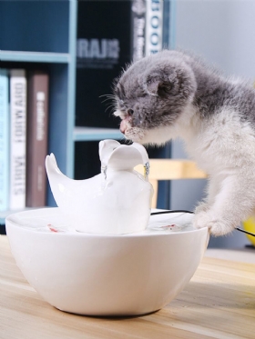 Cat Ceramic Water Dispenser Automatic Circulation Live Pet Intelligent Feeding Artifact Προμήθειες Για Γάτες