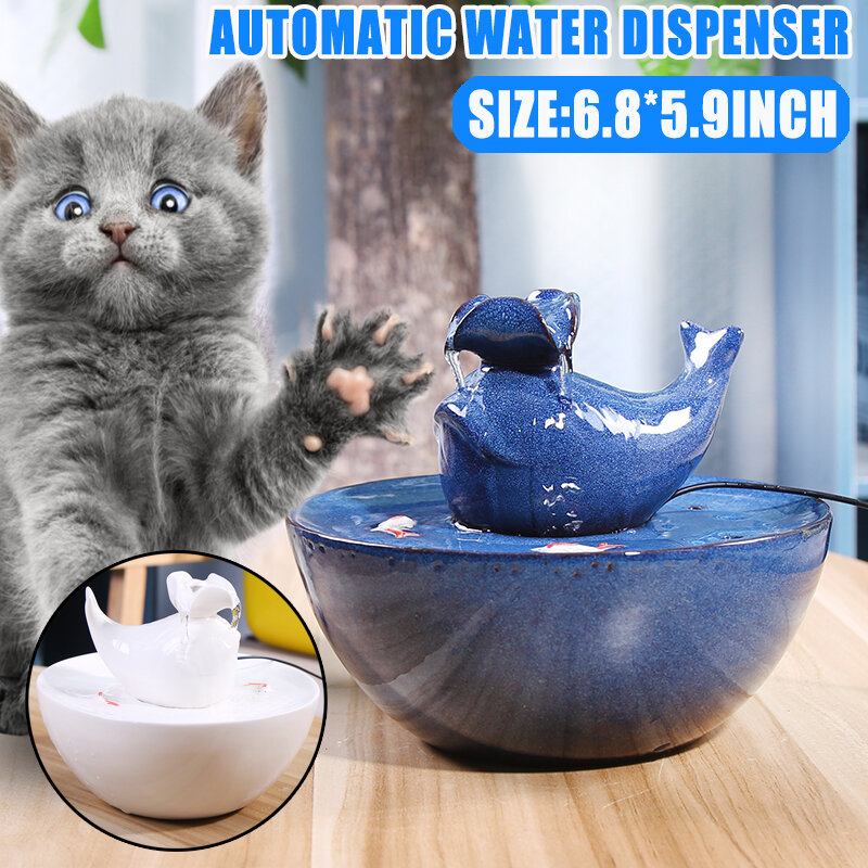 Cat Ceramic Water Dispenser Automatic Circulation Live Pet Intelligent Feeding Artifact Προμήθειες Για Γάτες