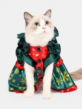 Christmas Pet Transformed Clothes Funny Cat Cloak Cat Φούστα