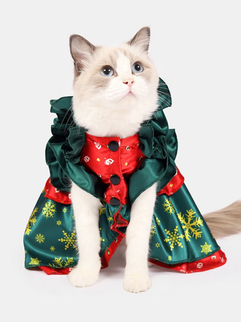 Christmas Pet Transformed Clothes Funny Cat Cloak Cat Φούστα