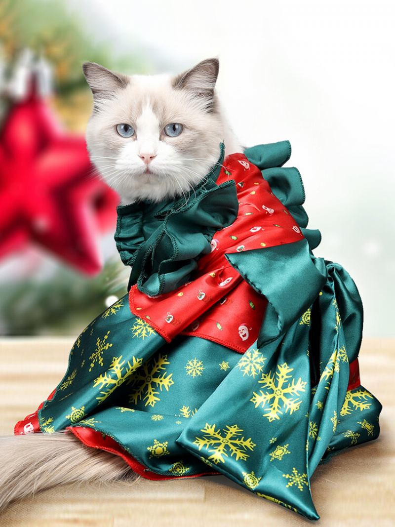 Christmas Pet Transformed Clothes Funny Cat Cloak Cat Φούστα