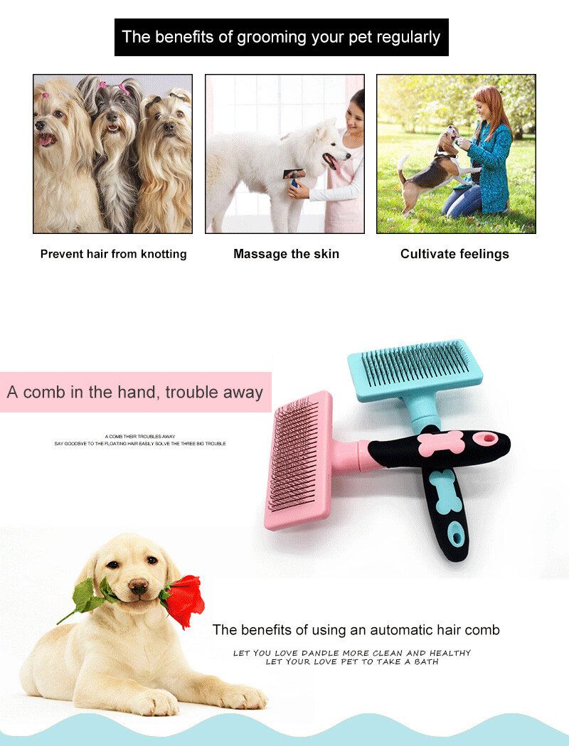 Dog Brush & Cat Brush- Slicker Pet Grooming Shedding Tools