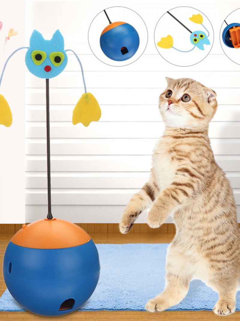 Funny Pet Cat Kitten Play Toy Electric Rotating Cat Teaser For Pet Toys