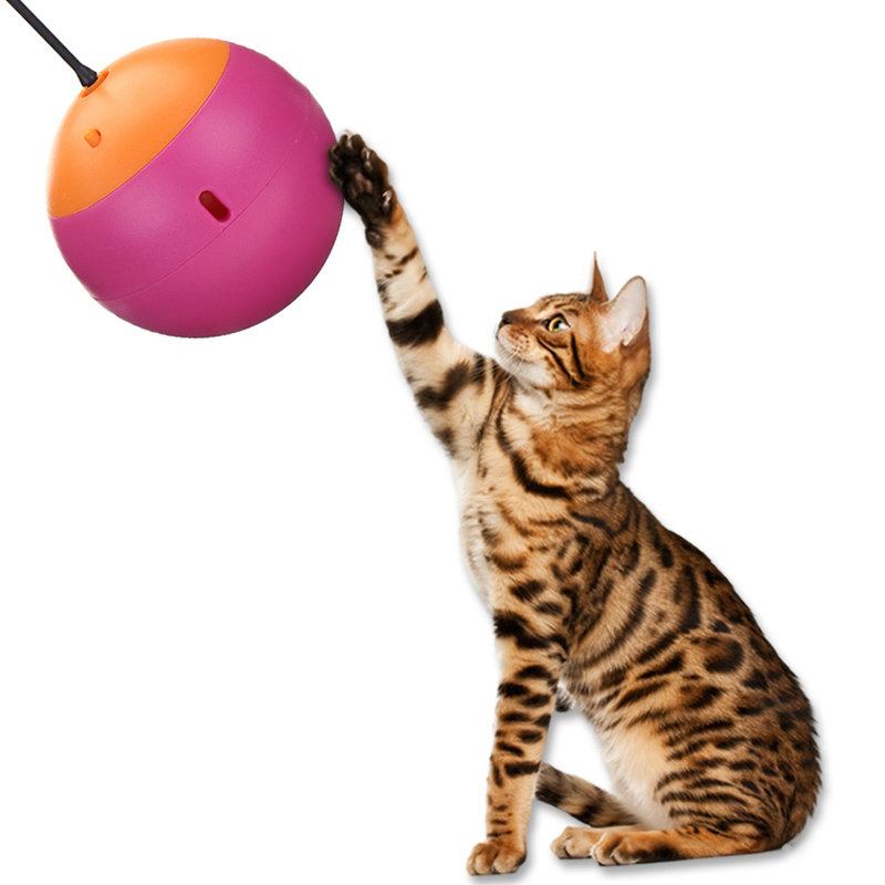 Funny Pet Cat Kitten Play Toy Electric Rotating Cat Teaser For Pet Toys