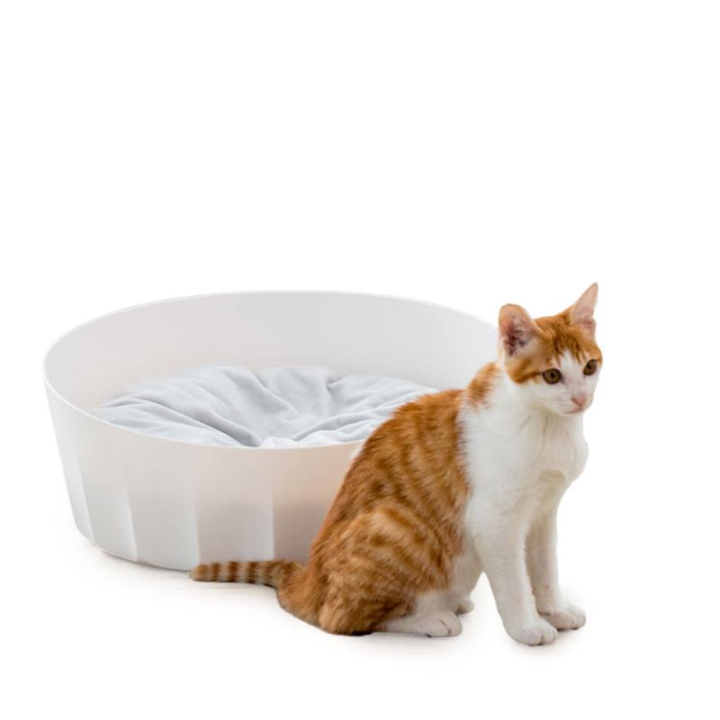 Jordan&judy White Round Pet Cat Nest Sleeping House Κρεβάτι Που Πλένεται Μαλακό Υλικό Από Την Xiaomi Youpin