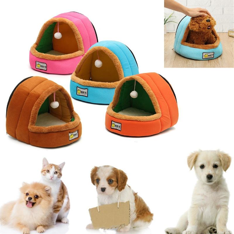 Pet House Kennel Cat Μαλακό Ζεστό Pet Nest Cat Kitten Puppy Dog Cave Καλάθι Για Κατοικίδια Χαλάκι Για