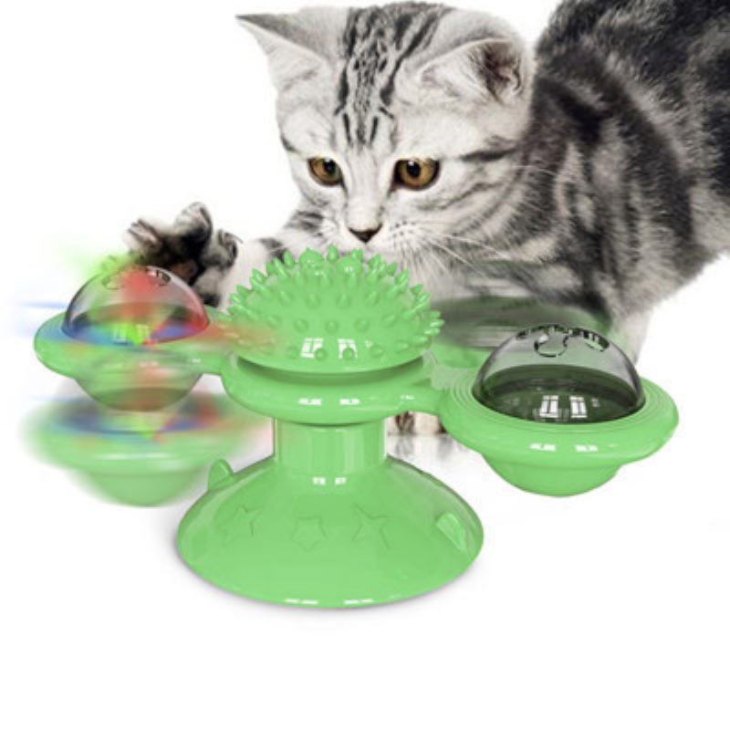 Windmill Cat Toy Τροχός Γάτα Γρατσουνιά Φαγούρα Τρίψιμο Προσώπου Pet Toy Tickle Cat Toy Moq 1pcs