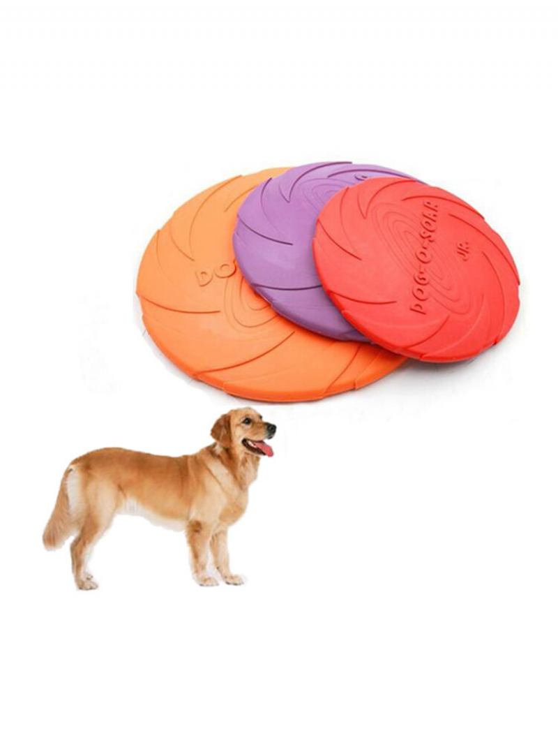 18cm Pet Dog Rubber Floating Flying Disc Products Pet Dog Bite Training Soft