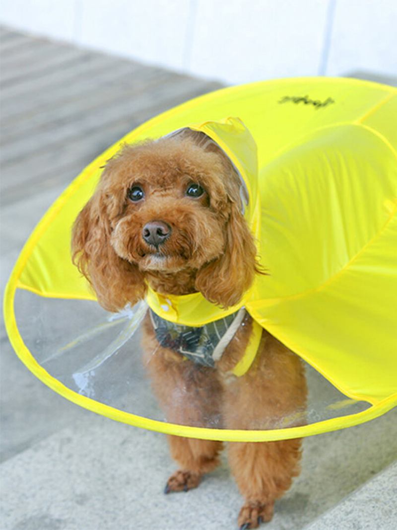 2 Χρώματα Pet Dog Σχήμα Ufo Αδιάβροχο Raincoat Dog Raincape