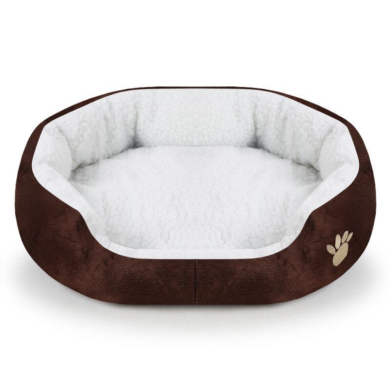 6 Χρώματα Shearling Fleece Pet Kennel Dog Cat Warm Round