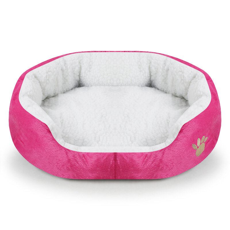 6 Χρώματα Shearling Fleece Pet Kennel Dog Cat Warm Round