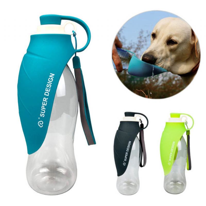 650ml Sport Φορητό Φύλλο Pet Dog Μπουκάλι Νερού Επεκτάσιμο Σιλικόνης Χωρίς Bpa Για Σκύλους Ταξιδιού