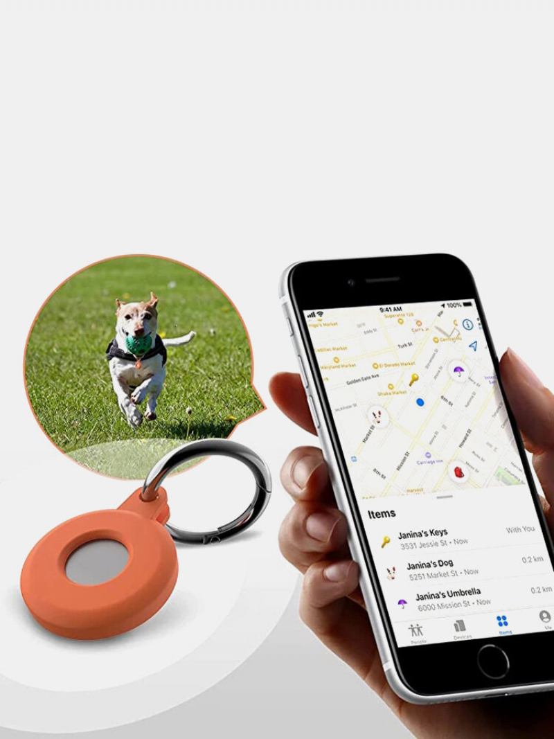 Apple Airtags Liquid Silicone Protective Sleeve For Locator Tracker Anti-lost Device Keychain