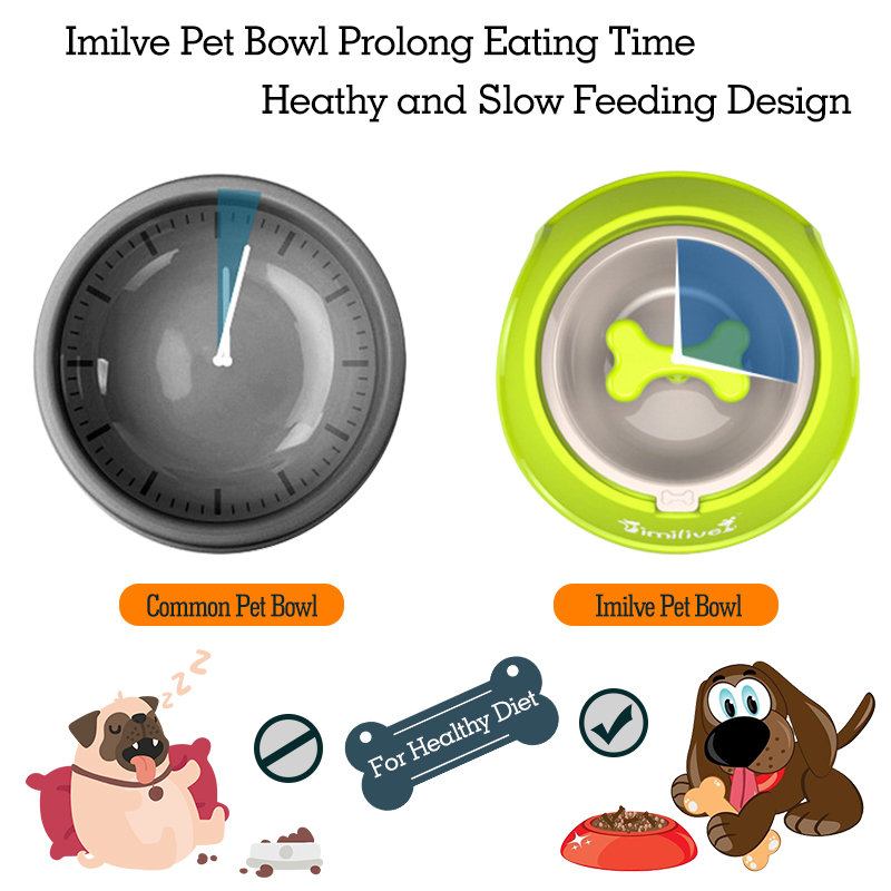 Bone Rotary Anti Choke Bowl Pet Slow Eating Drink Bowls Healthy Prevent Gluttony Obesity Puzzle