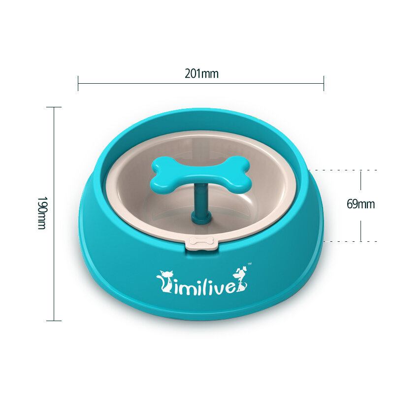 Bone Rotary Anti Choke Bowl Pet Slow Eating Drink Bowls Healthy Prevent Gluttony Obesity Puzzle