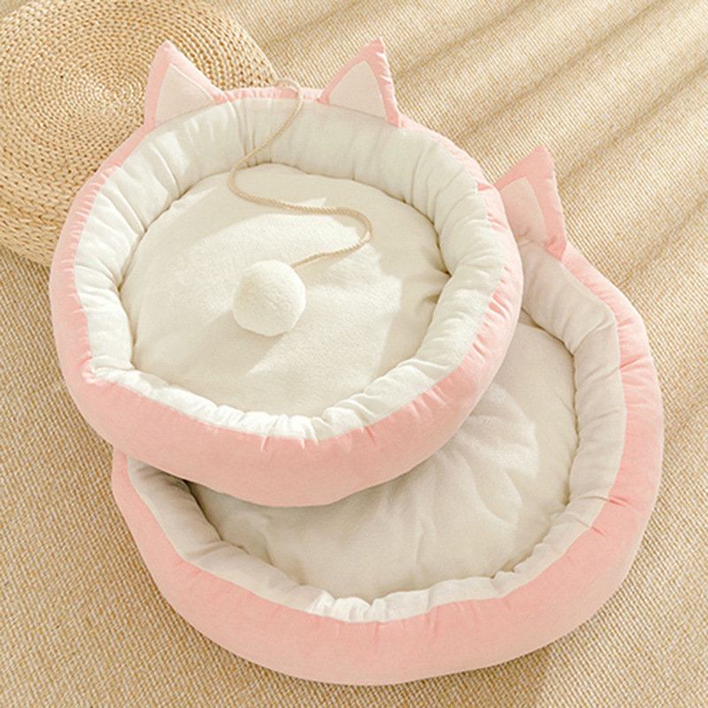 Cute Puppy Sleeping Mat Mat Αποσπώμενο Που Πλένεται Για Κατοικίδιο Σκύλο Γάτα Μαλακό Στρογγυλό Κρεβάτι Για Όλες Τις Εποχές