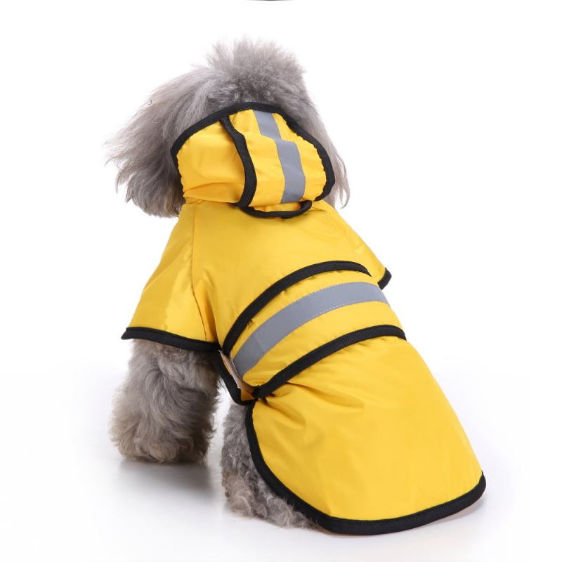 Fashion Pet Raincoat Rainy Days Slicker Yellow