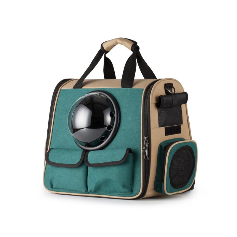 Φορητή Τσάντα Κατοικίδιων Ζώων Καμβάς Space Cat Backpack Κομψό Βολικό Με Άνοιγμα Με Φερμουάρ Για Εξωτερική Χρήση