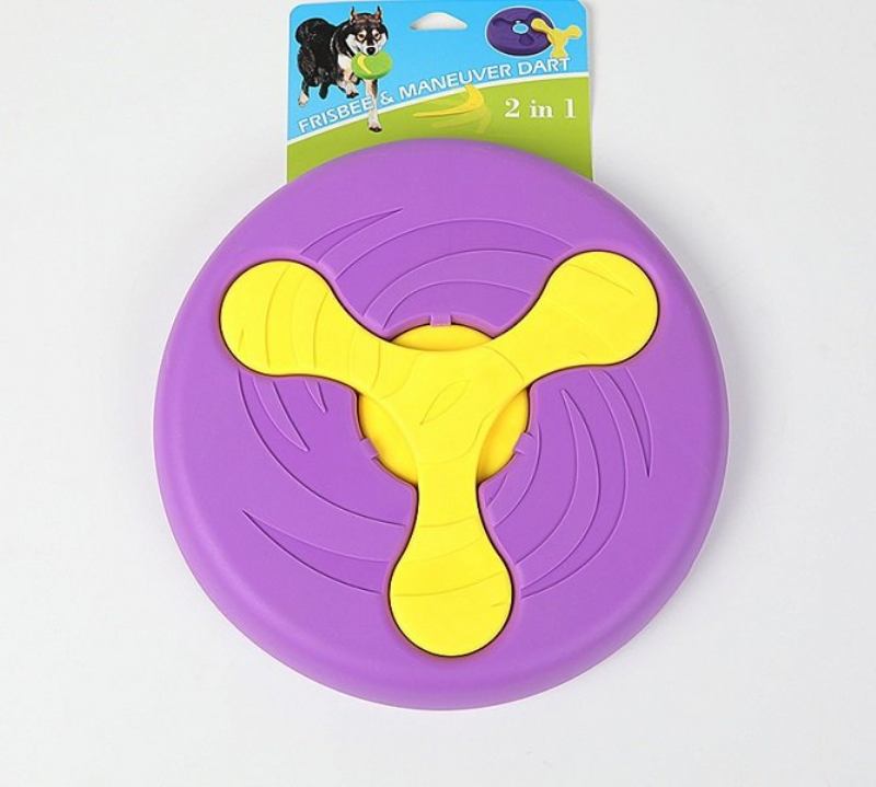 Frisbee Από Καουτσούκ Pet Dog Toy Can Feed Dog Bowl Side Εκπαίδευσης Κτηνοτροφίας