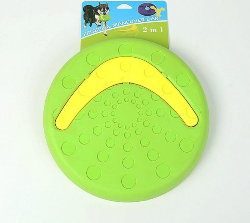 Frisbee Από Καουτσούκ Pet Dog Toy Can Feed Dog Bowl Side Εκπαίδευσης Κτηνοτροφίας