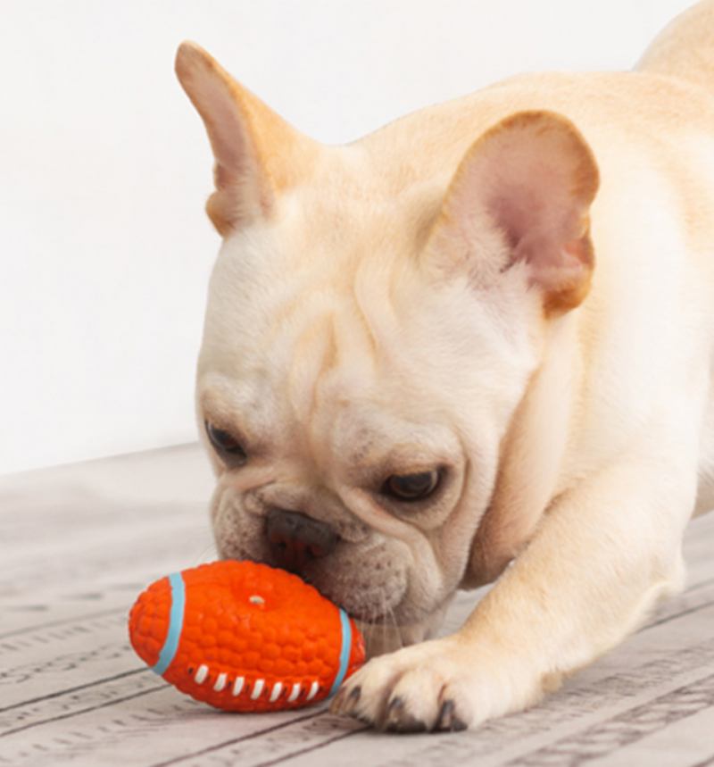 Hot Style Dog Toy Latex Rugby Tennis Dog Bite Chirping Ball Pet Toy 1 Τεμ