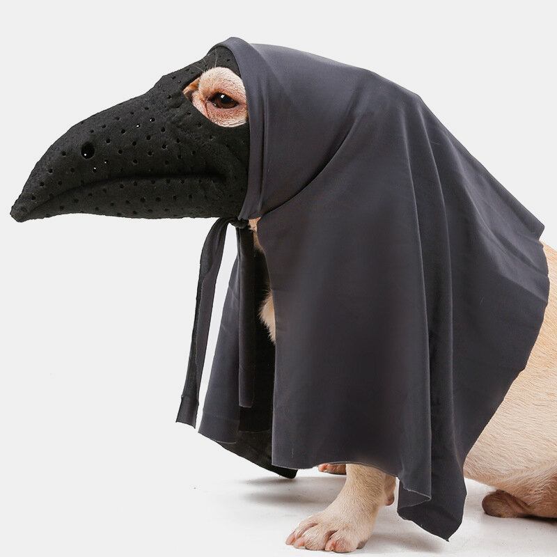 Κοστούμι Τρόμου Halloween Bird Beak Doctor Pet Mask Μανδύας Γάτας Σκύλου Στο Στόμα