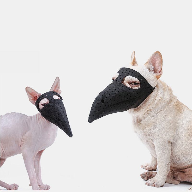 Κοστούμι Τρόμου Halloween Bird Beak Doctor Pet Mask Μανδύας Γάτας Σκύλου Στο Στόμα