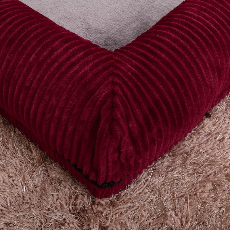 Luxury Corduroy Bolster Pet Dog Καναπές-κρεβάτι Puppy Fleece Κρεβάτι Για Μεγάλο Σκύλο