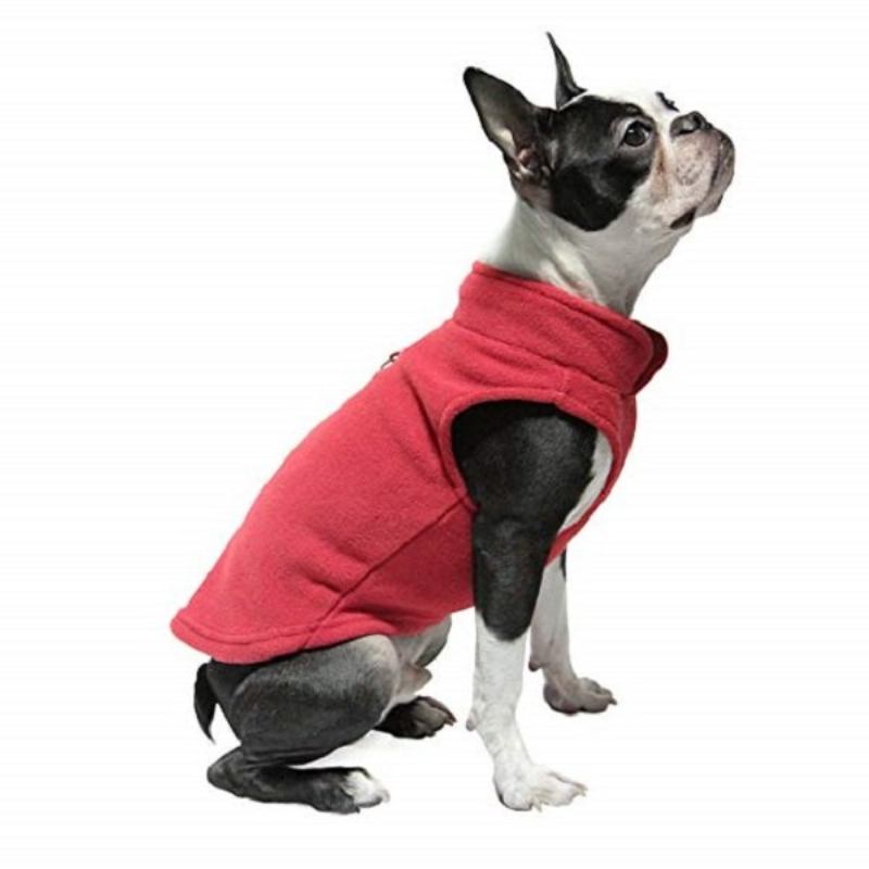 Μέγεθος M Pet Dog Coat Ρούχα Φθινοπωρινό Ζεστό Φλις Γιλέκο Μπουφάν Και Στις Δύο Πλευρές