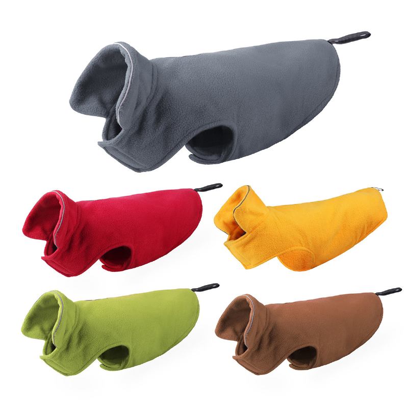 Μέγεθος M Pet Dog Coat Ρούχα Φθινοπωρινό Ζεστό Φλις Γιλέκο Μπουφάν Και Στις Δύο Πλευρές