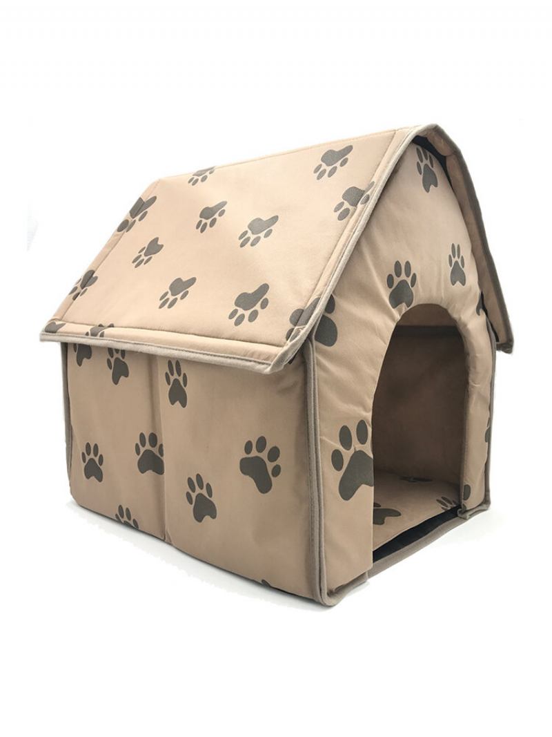 Paw Pattern Πτυσσόμενο Ύφασμα Pet Dog Cave House Αντιχαρακτηριστικά Κουτάβια Κιβώτια