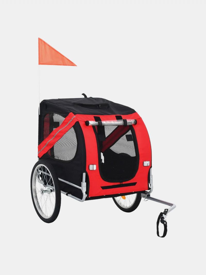 Pet Bike Trailer Dog Carrier Για Σκύλους Και Κατοικίδια Με Ανθεκτικό Πλαίσιο Αναπνεύσιμο Προστατευτικό Δίχτυ Για Εύκολη Συναρμολόγηση