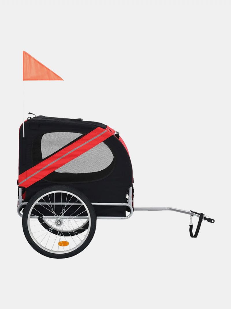 Pet Bike Trailer Dog Carrier Για Σκύλους Και Κατοικίδια Με Ανθεκτικό Πλαίσιο Αναπνεύσιμο Προστατευτικό Δίχτυ Για Εύκολη Συναρμολόγηση