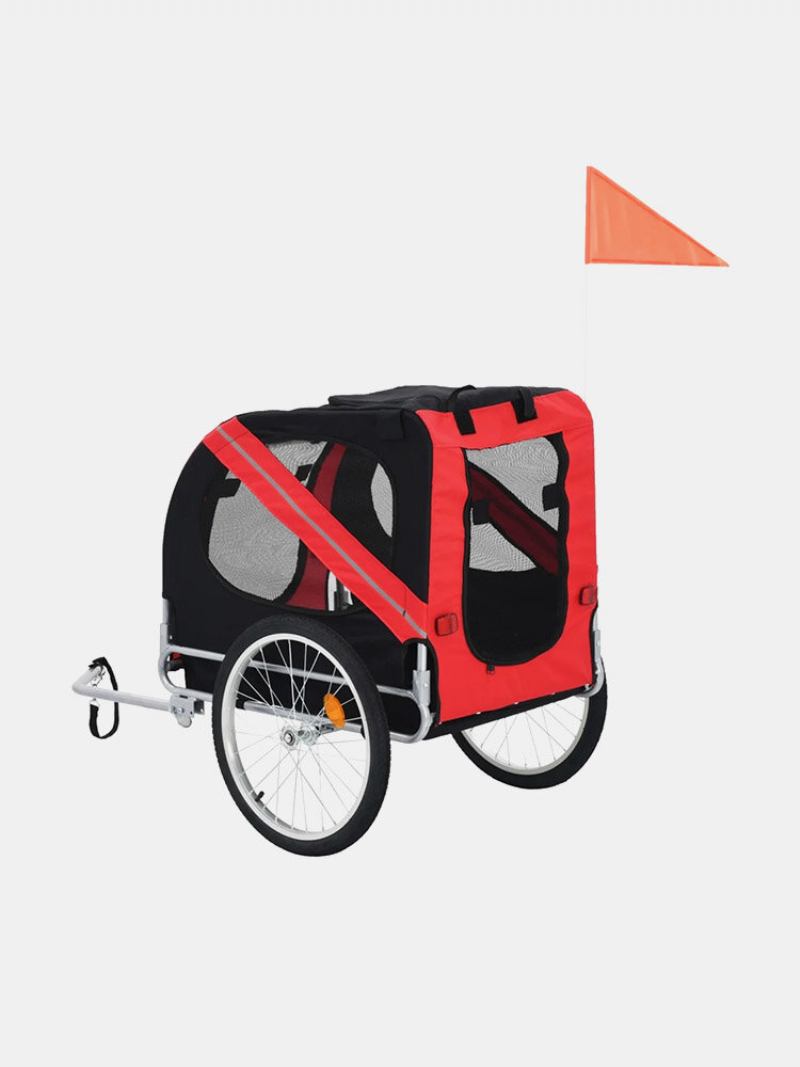 Pet Bike Trailer Dog Carrier Για Σκύλους Και Κατοικίδια Με Ανθεκτικό Πλαίσιο Αναπνεύσιμο Προστατευτικό Δίχτυ Για Εύκολη Συναρμολόγηση