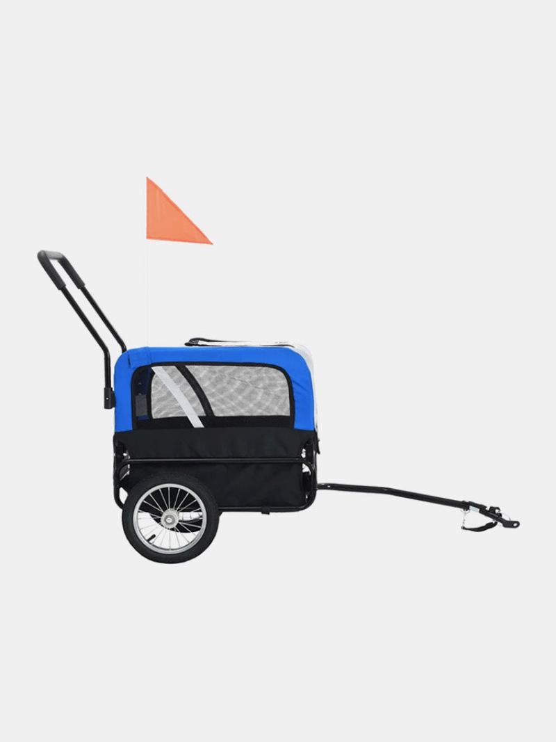 Pet Bike Trailer Dog Carrier Για Σκύλους Και Κατοικίδια Με Ανθεκτικό Πλαίσιο Αναπνεύσιμο Προστατευτικό Δίχτυ Καλάθι Κατοικίδιων Ζώων Με Σχεδίαση Τροχού Περιστροφής 360°