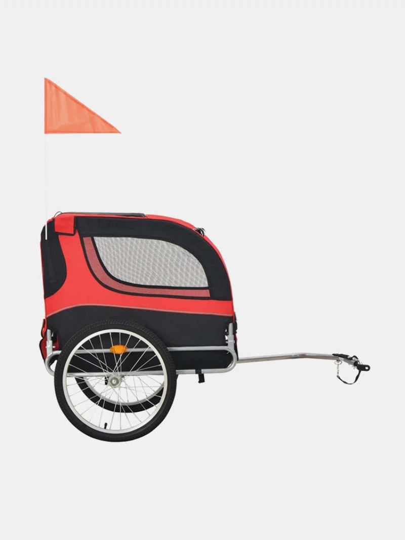 Pet Bike Trailer Dog Carrier Για Σκύλους Και Κατοικίδια Με Ανθεκτικό Πλαίσιο Αναπνεύσιμο Προστατευτικό Δίχτυ Κατοικίδιο Καλάθι Εύκολη Συναρμολόγηση Ισχυρό Ρουλεμάν