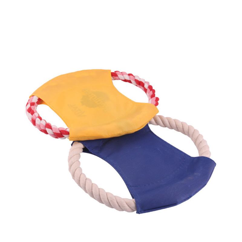 Pet Dog Βαμβακερό Σχοινί Αδιάβροχο Κατοικίδιο Frisbee Χρώματος Καμβάς Δίσκοι Για Σκύλους Για Εκπαίδευση Κατοικίδιων