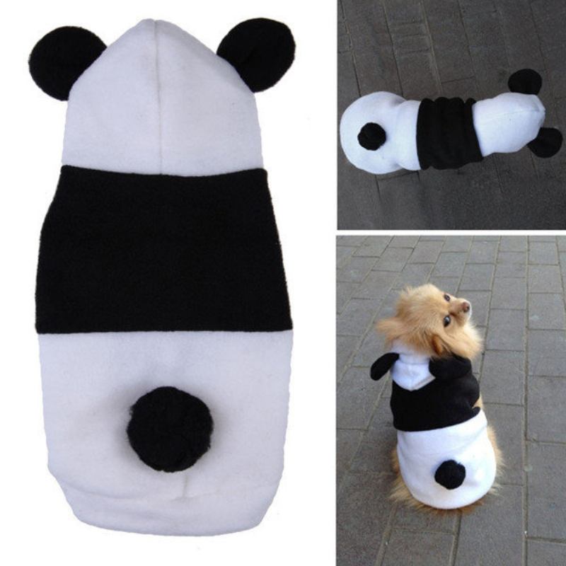 Pet Dog Cat Cute Fleece Ρούχα Panda Ζεστό Παλτό Κοστούμια Πανωφόρια Ένδυση Xs-xxl