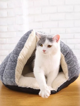 Pet Dog Cat Winter Soft Ζεστός Βελούδινος Υπνόσακος Puppy Tent Cave Bed